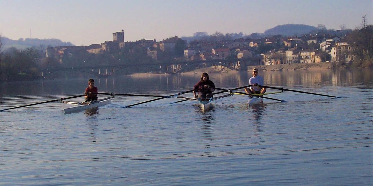 Aviron sur le Lot au départ de Clairac
